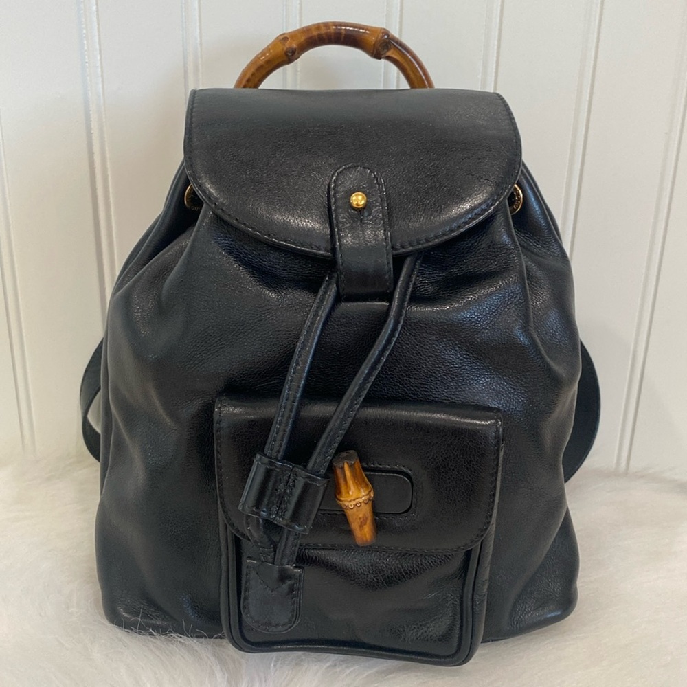 Authentic Vintage Gucci Mini Bamboo Backpack